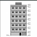 نقشه 6 طبقه سازه بتنی فایل pdf